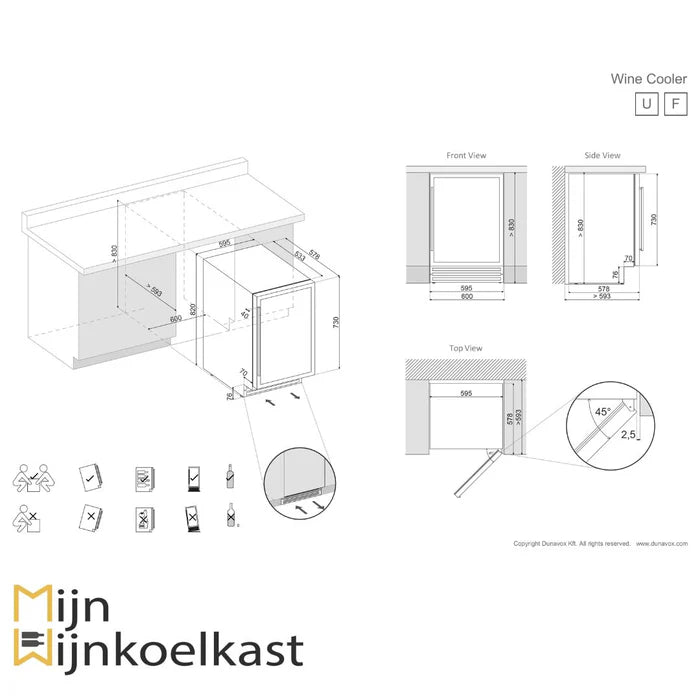 Dunavox Flow-46D Wijnkoelkast | DAUF-46.145DB