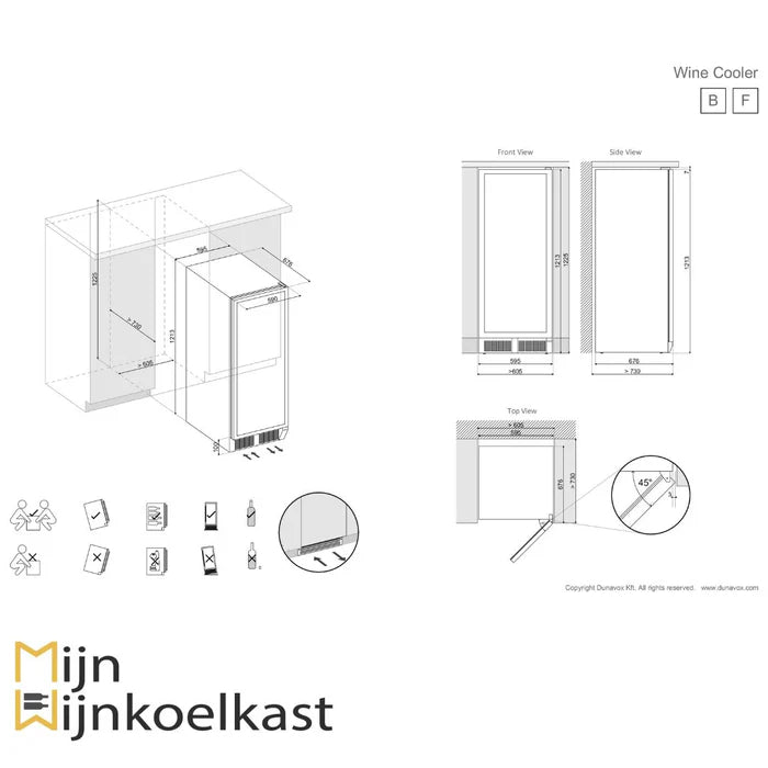 Dunavox Grande-94 Wijnkoelkast | DX-94.270DBK